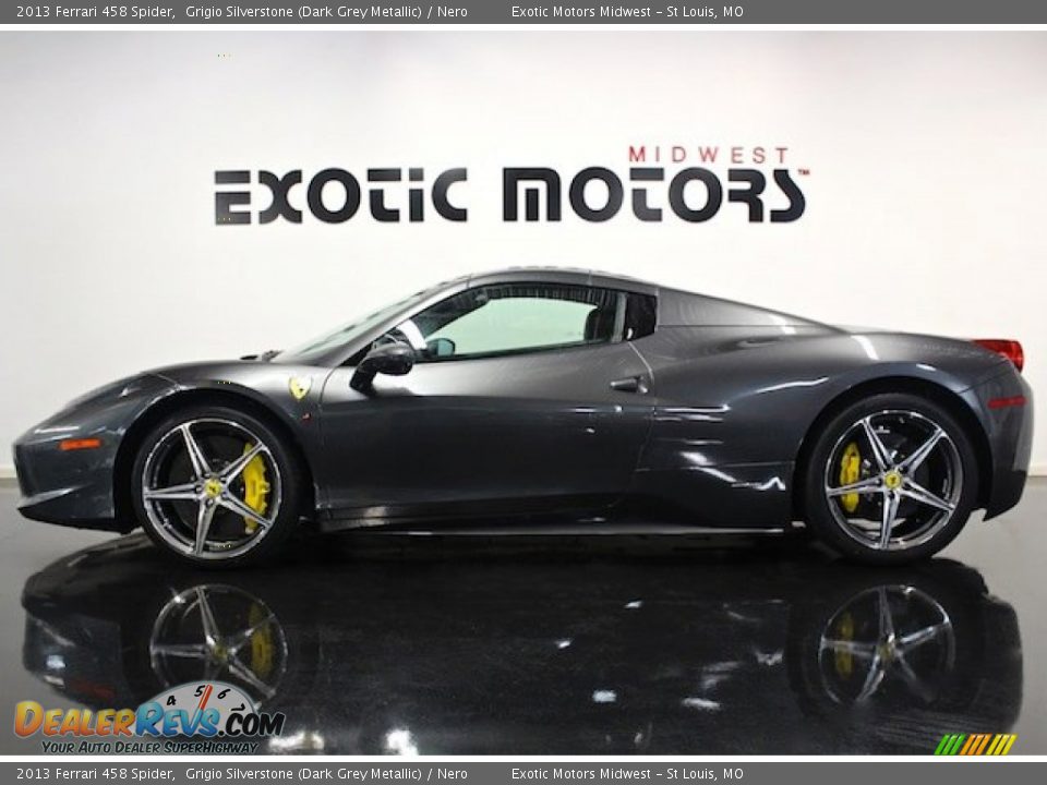 2013 Ferrari 458 Spider Grigio Silverstone (Dark Grey Metallic) / Nero Photo #3