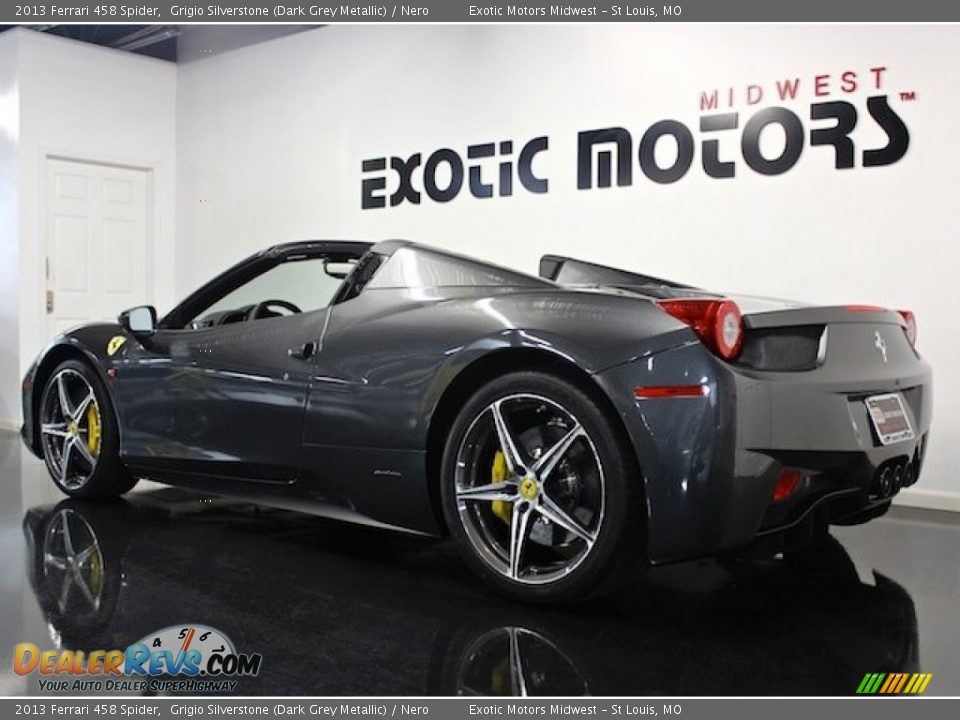 2013 Ferrari 458 Spider Grigio Silverstone (Dark Grey Metallic) / Nero Photo #8