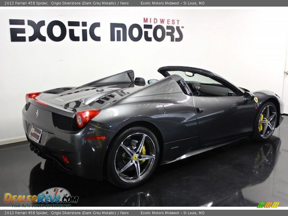 2013 Ferrari 458 Spider Grigio Silverstone (Dark Grey Metallic) / Nero Photo #13
