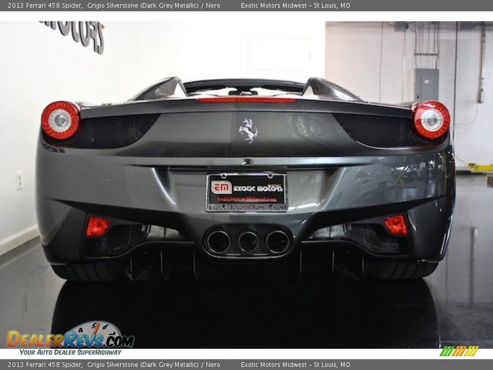 2013 Ferrari 458 Spider Grigio Silverstone (Dark Grey Metallic) / Nero Photo #15