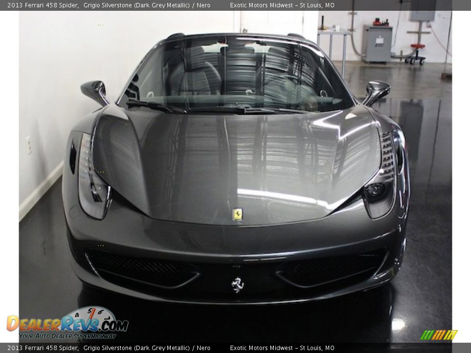 Grigio Silverstone (Dark Grey Metallic) 2013 Ferrari 458 Spider Photo #16