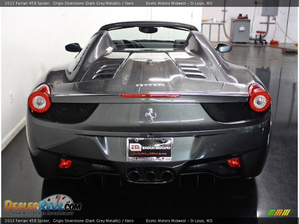 2013 Ferrari 458 Spider Grigio Silverstone (Dark Grey Metallic) / Nero Photo #17