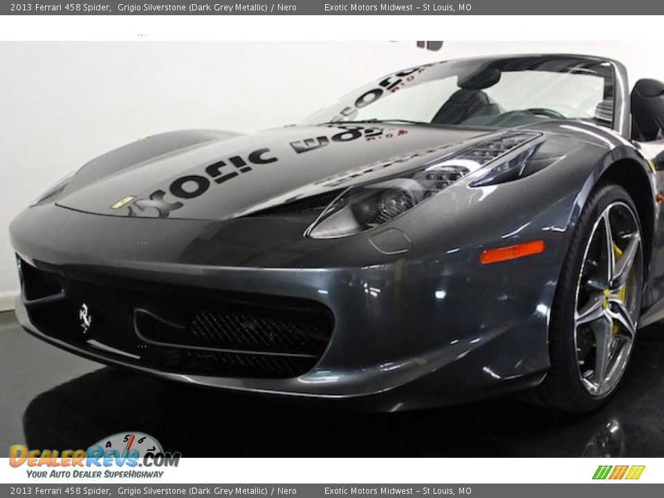 2013 Ferrari 458 Spider Grigio Silverstone (Dark Grey Metallic) / Nero Photo #20