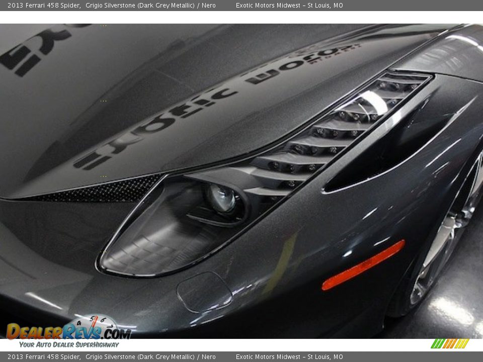 2013 Ferrari 458 Spider Grigio Silverstone (Dark Grey Metallic) / Nero Photo #22