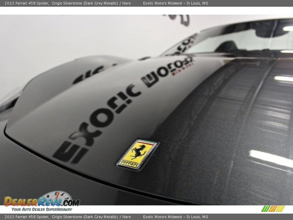 2013 Ferrari 458 Spider Grigio Silverstone (Dark Grey Metallic) / Nero Photo #23