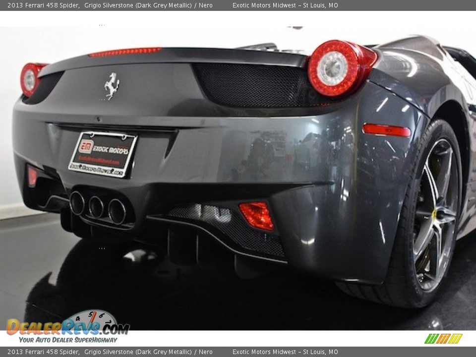 2013 Ferrari 458 Spider Grigio Silverstone (Dark Grey Metallic) / Nero Photo #24