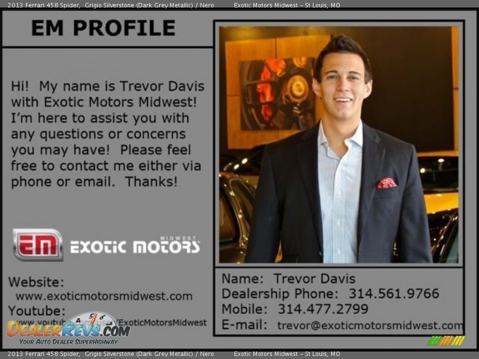 Dealer Info of 2013 Ferrari 458 Spider Photo #28