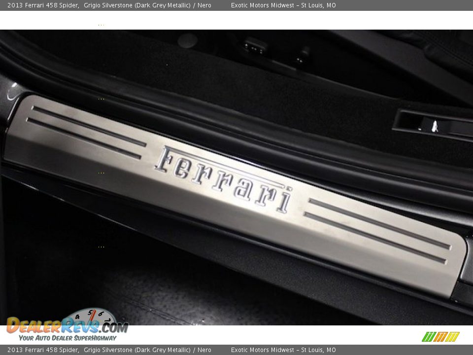2013 Ferrari 458 Spider Grigio Silverstone (Dark Grey Metallic) / Nero Photo #34