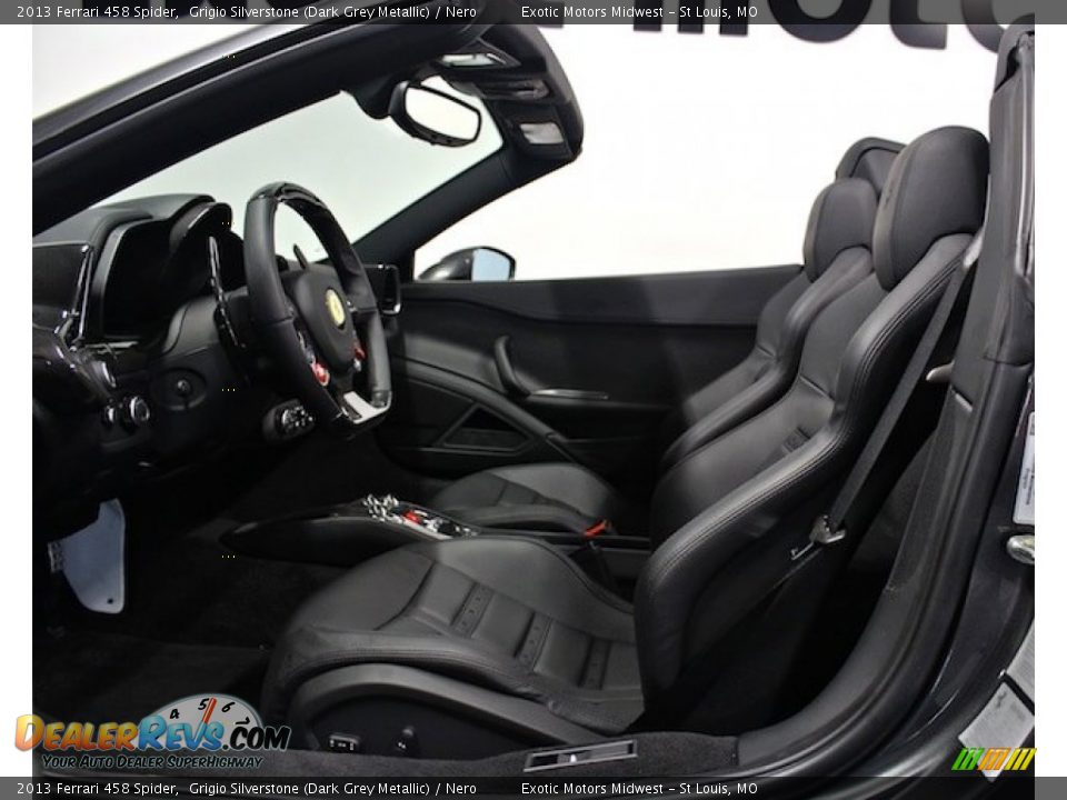 2013 Ferrari 458 Spider Grigio Silverstone (Dark Grey Metallic) / Nero Photo #35