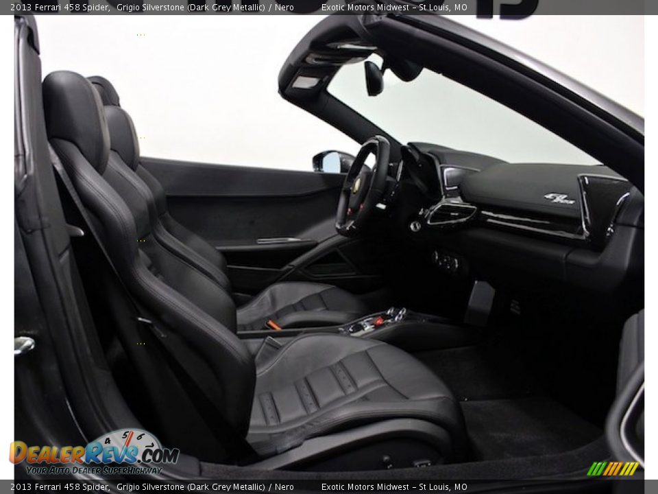 2013 Ferrari 458 Spider Grigio Silverstone (Dark Grey Metallic) / Nero Photo #36