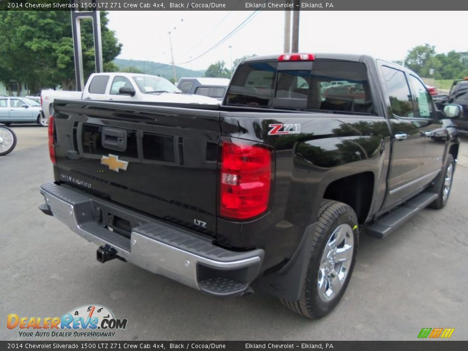 2014 Chevrolet Silverado 1500 LTZ Z71 Crew Cab 4x4 Black / Cocoa/Dune Photo #7