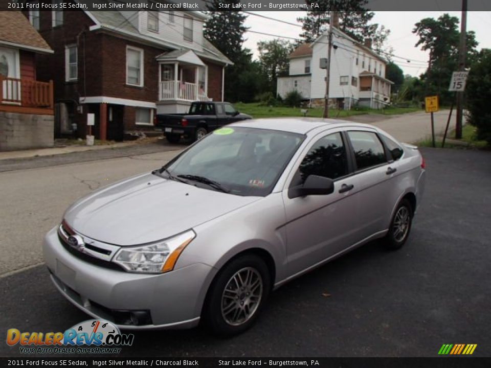 2011 Ford Focus SE Sedan Ingot Silver Metallic / Charcoal Black Photo #1