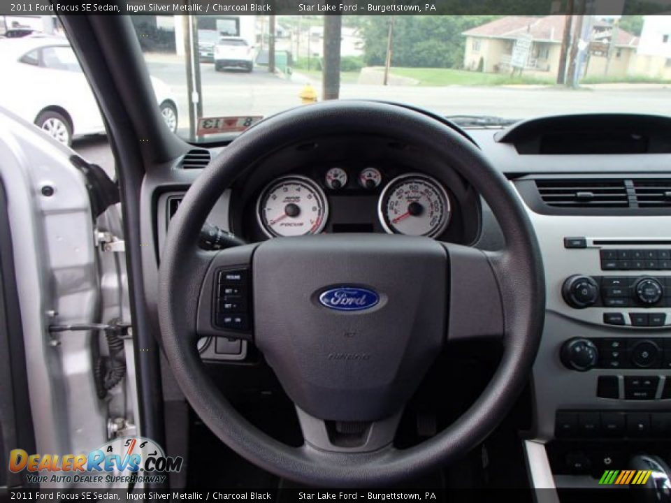 2011 Ford Focus SE Sedan Ingot Silver Metallic / Charcoal Black Photo #13