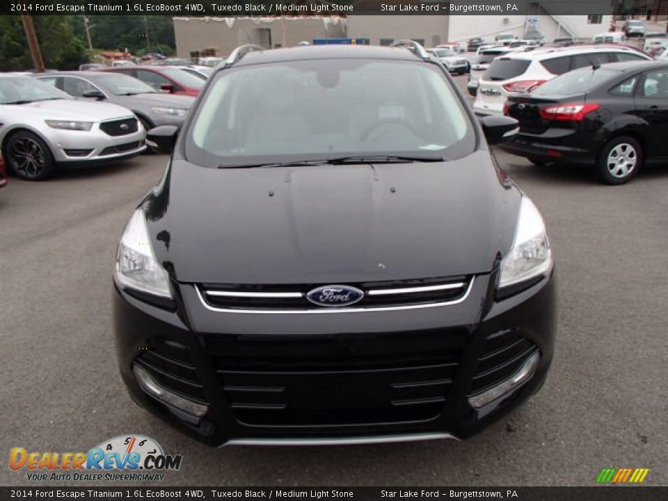 2014 Ford Escape Titanium 1.6L EcoBoost 4WD Tuxedo Black / Medium Light Stone Photo #2