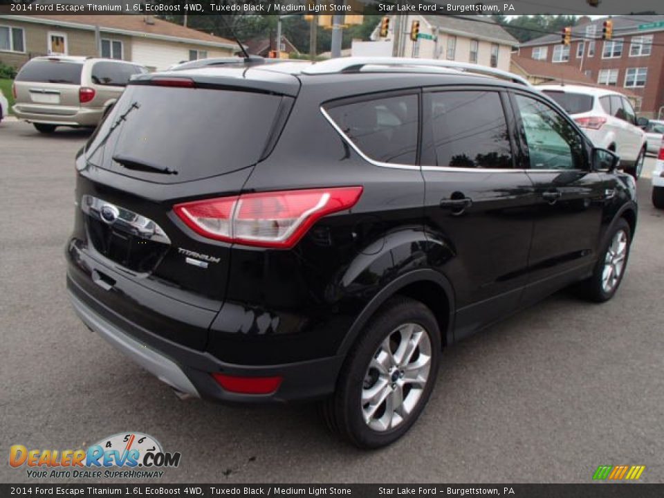 2014 Ford Escape Titanium 1.6L EcoBoost 4WD Tuxedo Black / Medium Light Stone Photo #5