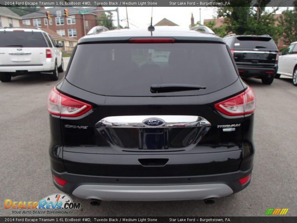 2014 Ford Escape Titanium 1.6L EcoBoost 4WD Tuxedo Black / Medium Light Stone Photo #6