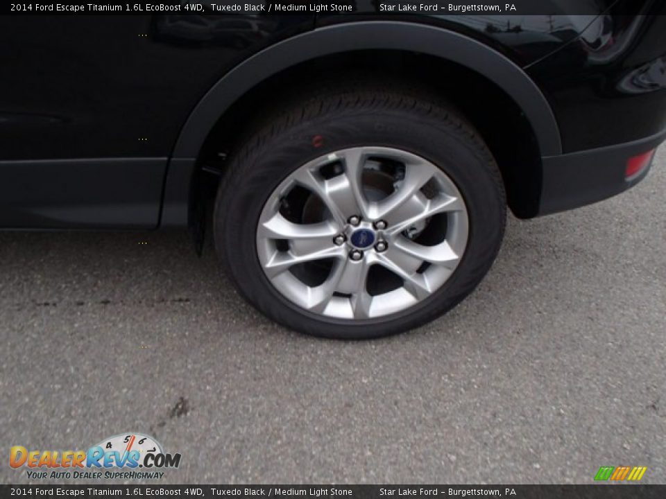 2014 Ford Escape Titanium 1.6L EcoBoost 4WD Tuxedo Black / Medium Light Stone Photo #9