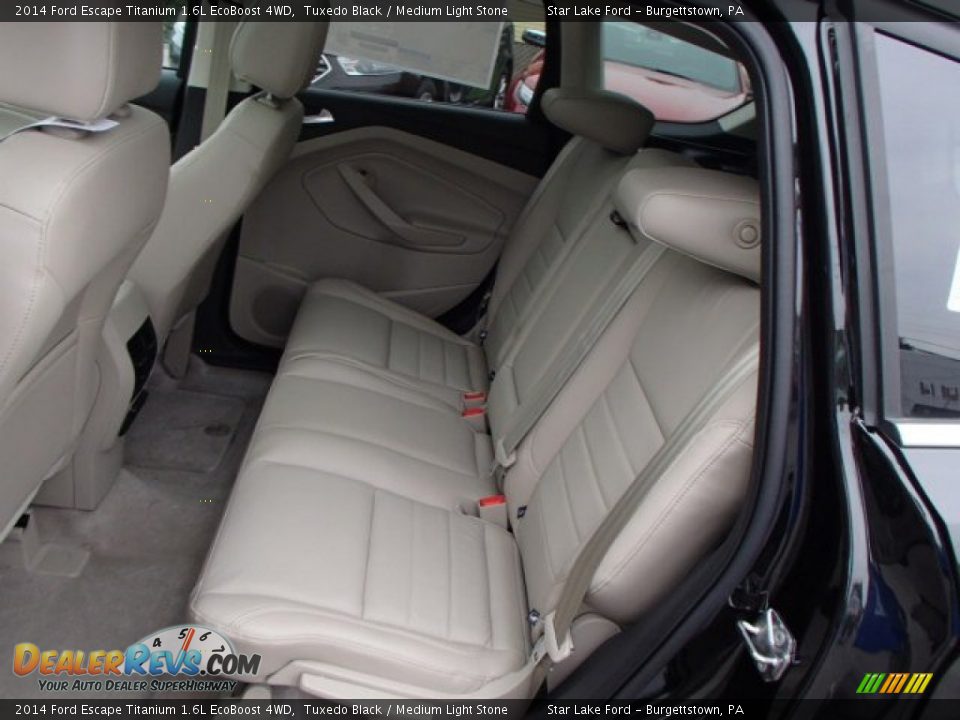 2014 Ford Escape Titanium 1.6L EcoBoost 4WD Tuxedo Black / Medium Light Stone Photo #12
