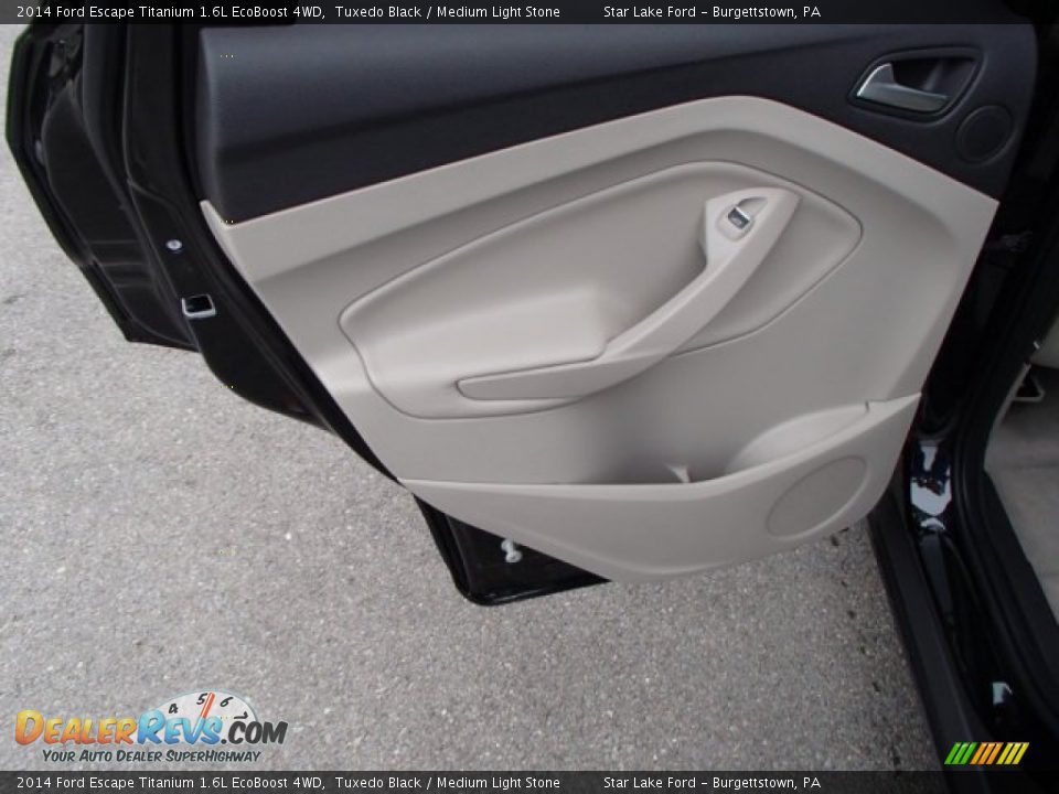 2014 Ford Escape Titanium 1.6L EcoBoost 4WD Tuxedo Black / Medium Light Stone Photo #13
