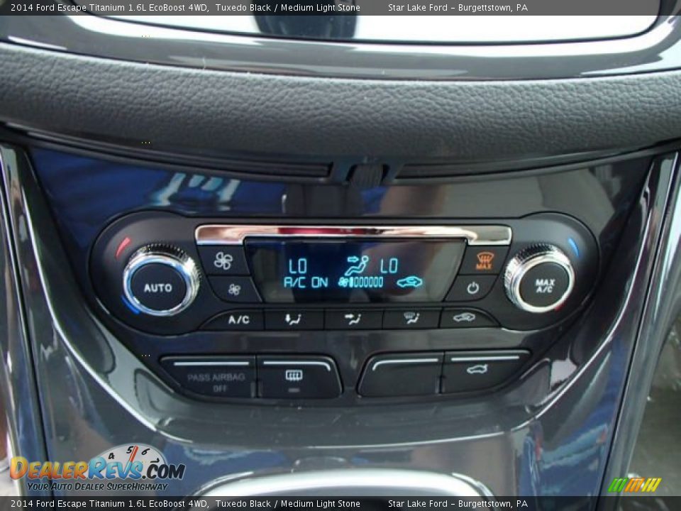 2014 Ford Escape Titanium 1.6L EcoBoost 4WD Tuxedo Black / Medium Light Stone Photo #20