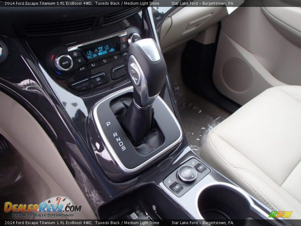 2014 Ford Escape Titanium 1.6L EcoBoost 4WD Tuxedo Black / Medium Light Stone Photo #21