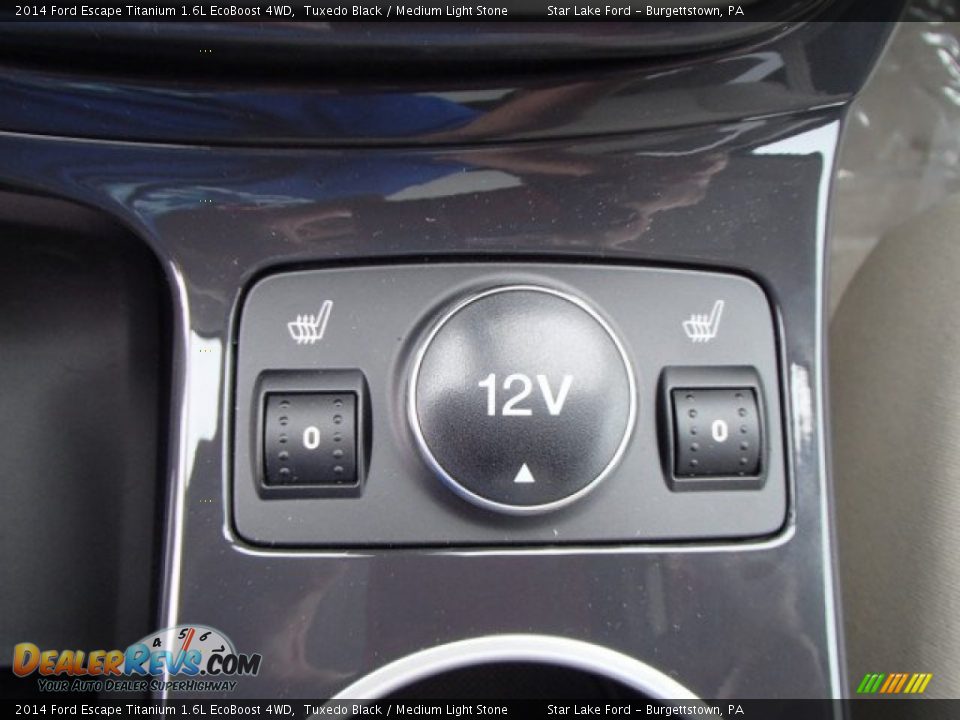 2014 Ford Escape Titanium 1.6L EcoBoost 4WD Tuxedo Black / Medium Light Stone Photo #22