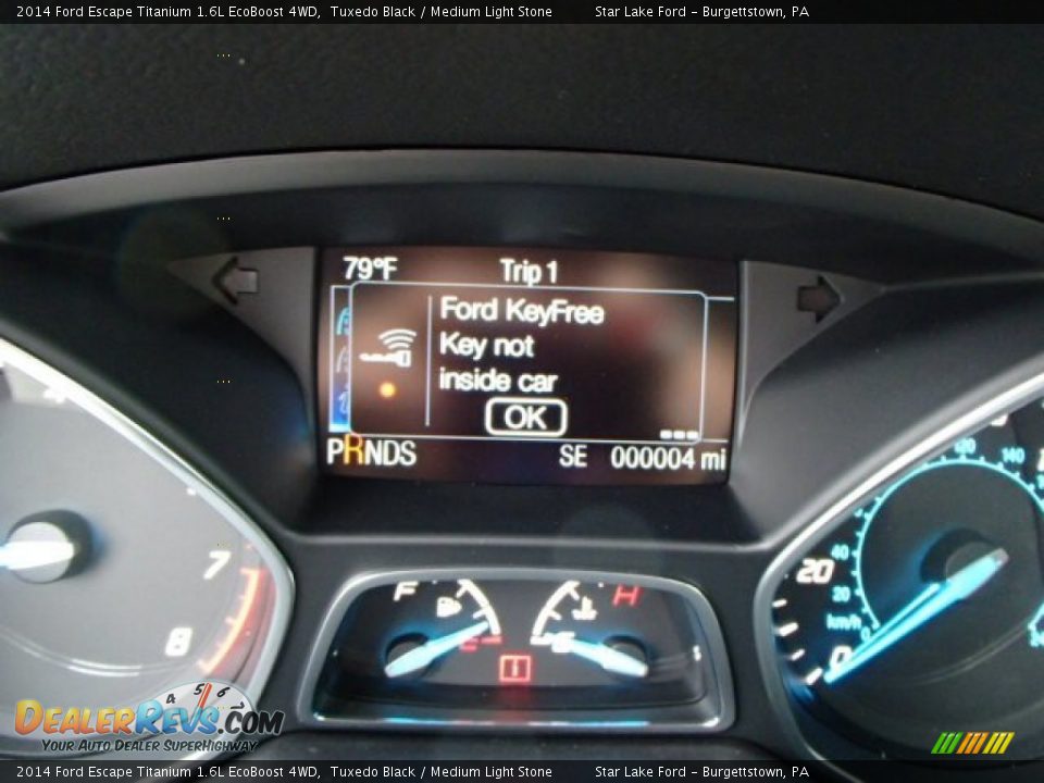 2014 Ford Escape Titanium 1.6L EcoBoost 4WD Tuxedo Black / Medium Light Stone Photo #24