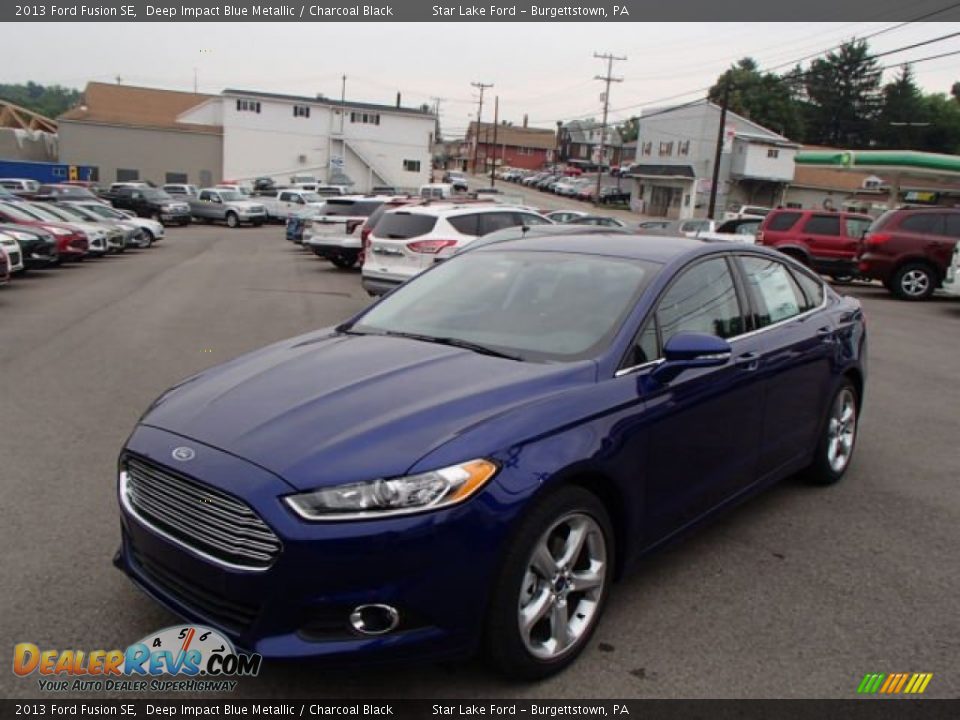 2013 Ford Fusion SE Deep Impact Blue Metallic / Charcoal Black Photo #1