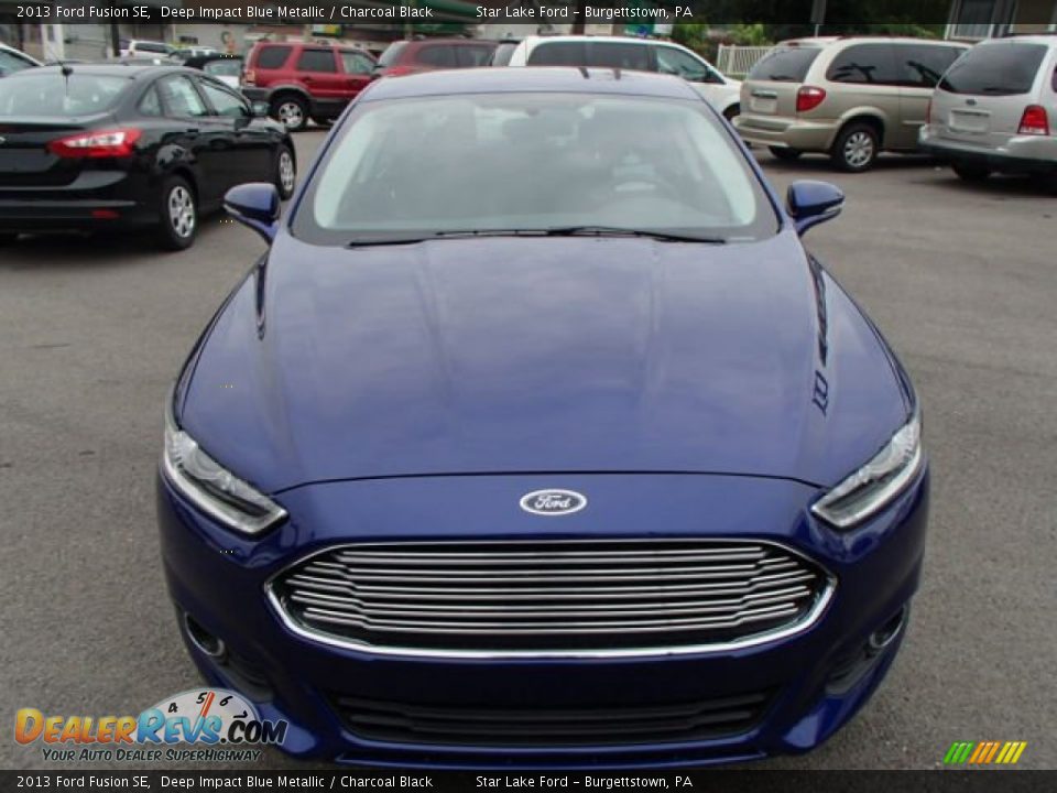 2013 Ford Fusion SE Deep Impact Blue Metallic / Charcoal Black Photo #2