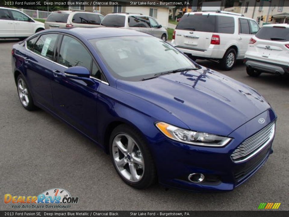 2013 Ford Fusion SE Deep Impact Blue Metallic / Charcoal Black Photo #3