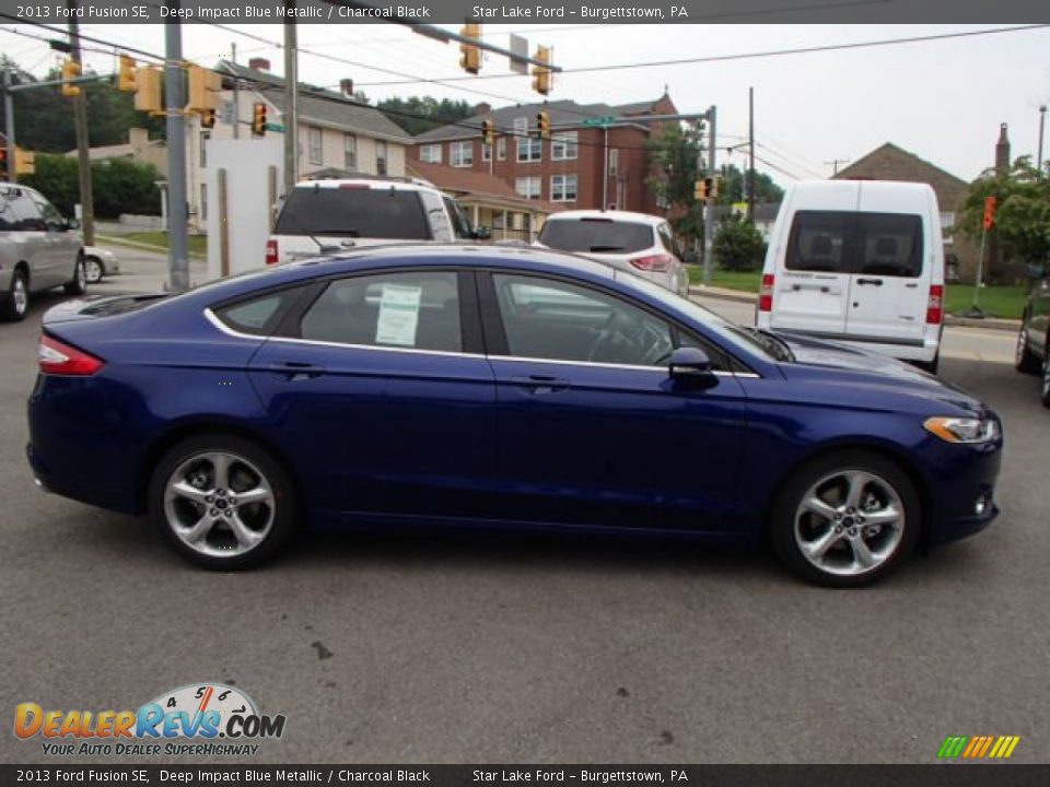 2013 Ford Fusion SE Deep Impact Blue Metallic / Charcoal Black Photo #4