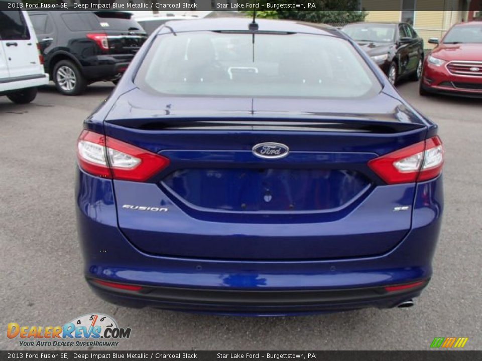 2013 Ford Fusion SE Deep Impact Blue Metallic / Charcoal Black Photo #6