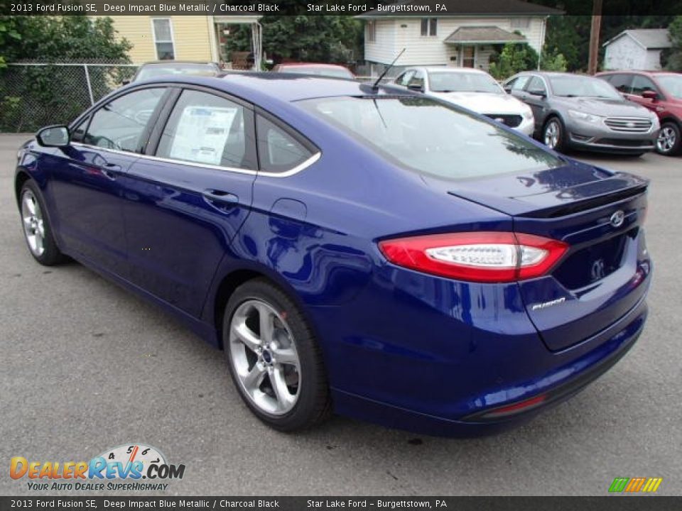 2013 Ford Fusion SE Deep Impact Blue Metallic / Charcoal Black Photo #7