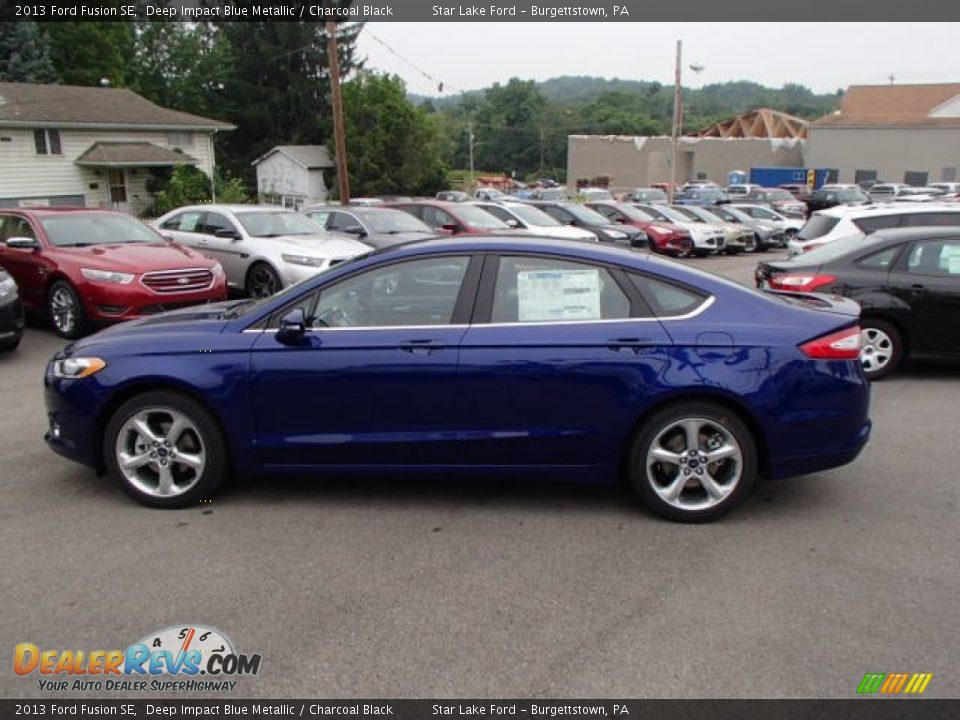 2013 Ford Fusion SE Deep Impact Blue Metallic / Charcoal Black Photo #8