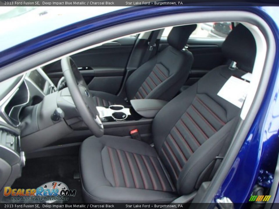 2013 Ford Fusion SE Deep Impact Blue Metallic / Charcoal Black Photo #10