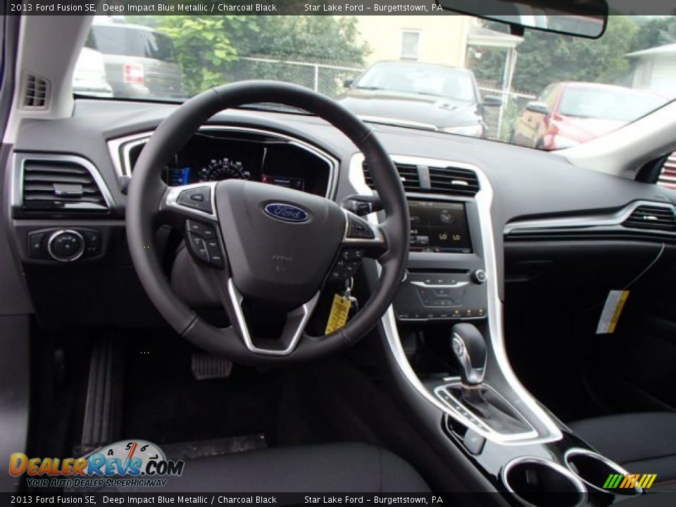 2013 Ford Fusion SE Deep Impact Blue Metallic / Charcoal Black Photo #14