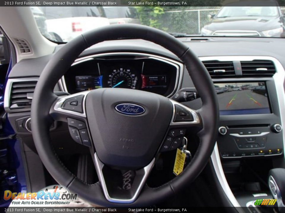 2013 Ford Fusion SE Deep Impact Blue Metallic / Charcoal Black Photo #21