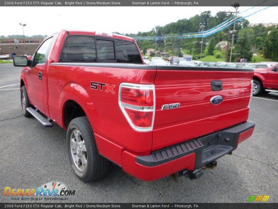 2009 Ford F150 STX Regular Cab Bright Red / Stone/Medium Stone Photo #4