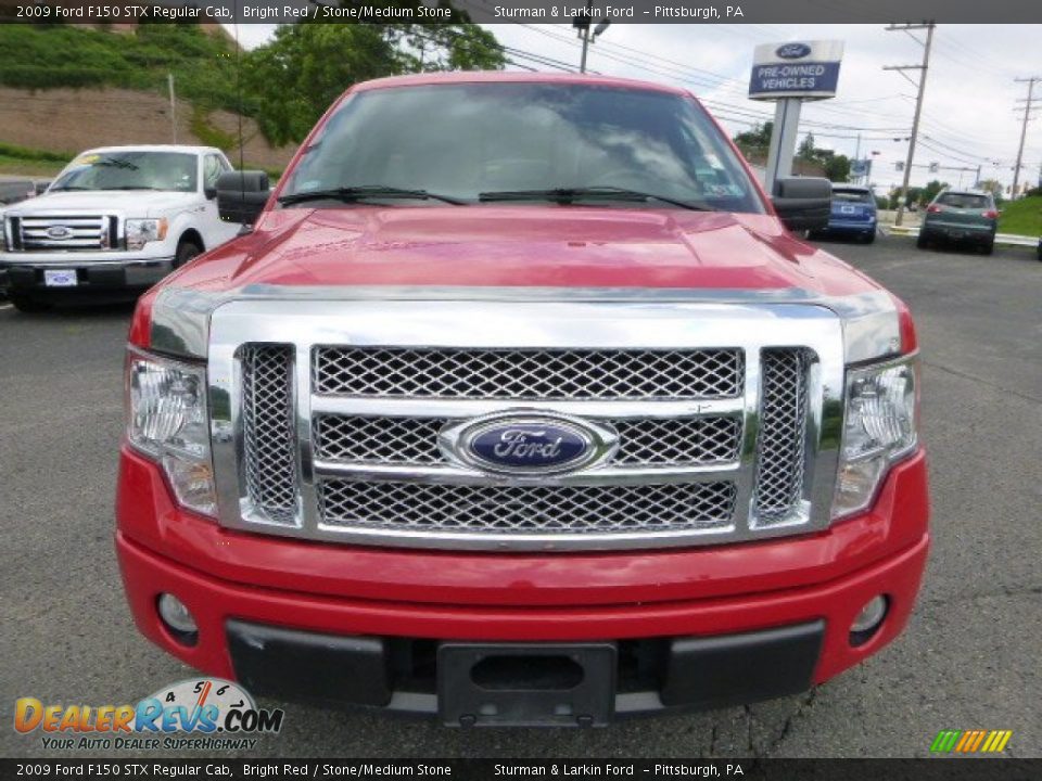 2009 Ford F150 STX Regular Cab Bright Red / Stone/Medium Stone Photo #6