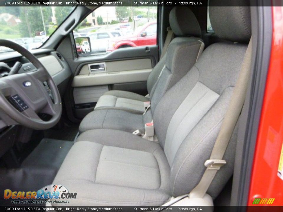 2009 Ford F150 STX Regular Cab Bright Red / Stone/Medium Stone Photo #8