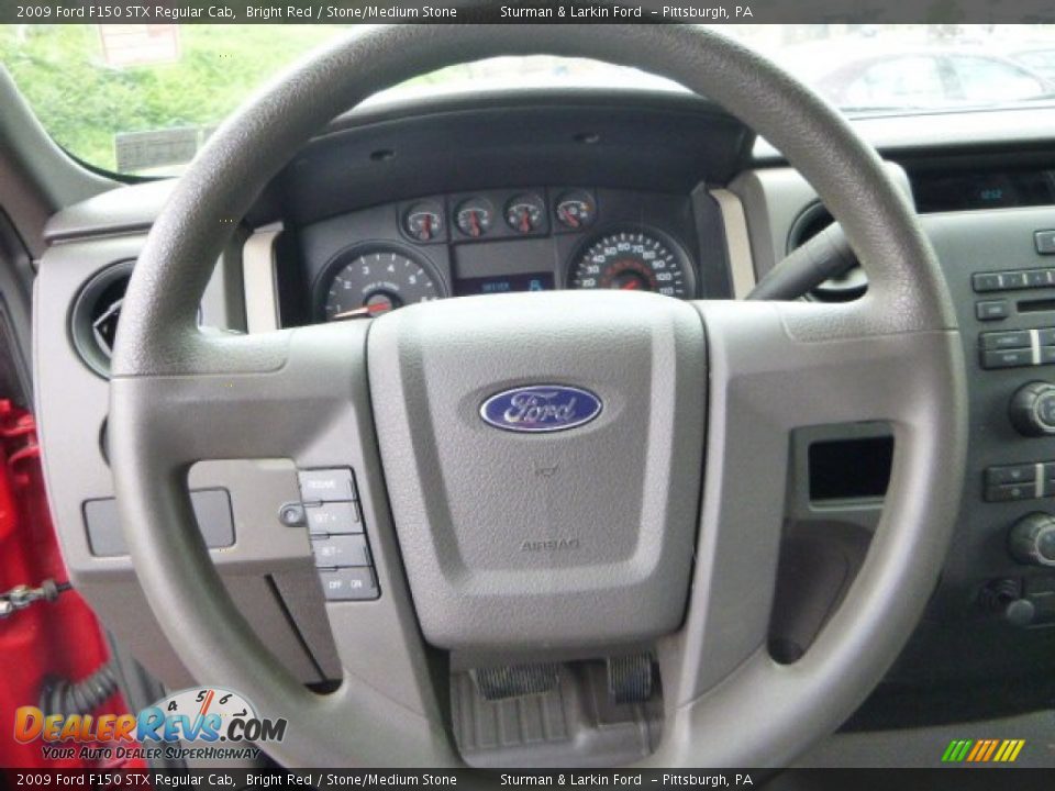 2009 Ford F150 STX Regular Cab Bright Red / Stone/Medium Stone Photo #12