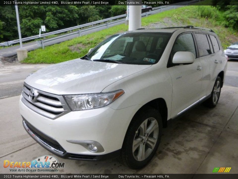 2013 Toyota Highlander Limited 4WD Blizzard White Pearl / Sand Beige Photo #5