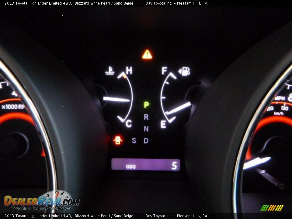 2013 Toyota Highlander Limited 4WD Blizzard White Pearl / Sand Beige Photo #19