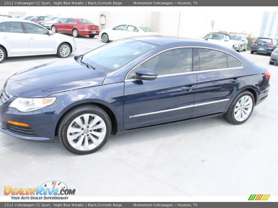 2012 Volkswagen CC Sport Night Blue Metallic / Black/Cornsilk Beige Photo #5