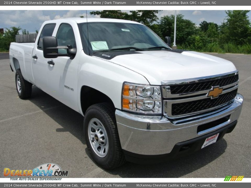 2014 Chevrolet Silverado 2500HD WT Crew Cab Summit White / Dark Titanium Photo #1