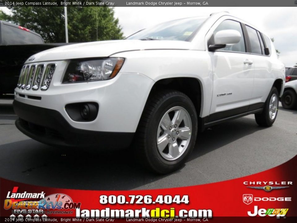 2014 Jeep Compass Latitude Bright White / Dark Slate Gray Photo #1