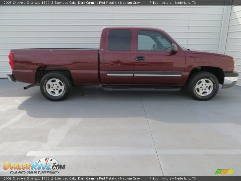 2003 Chevrolet Silverado 1500 LS Extended Cab Dark Carmine Red Metallic / Medium Gray Photo #3