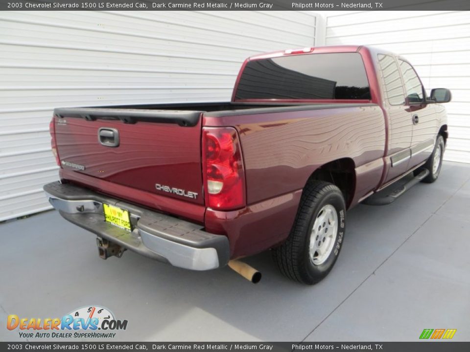 2003 Chevrolet Silverado 1500 LS Extended Cab Dark Carmine Red Metallic / Medium Gray Photo #4