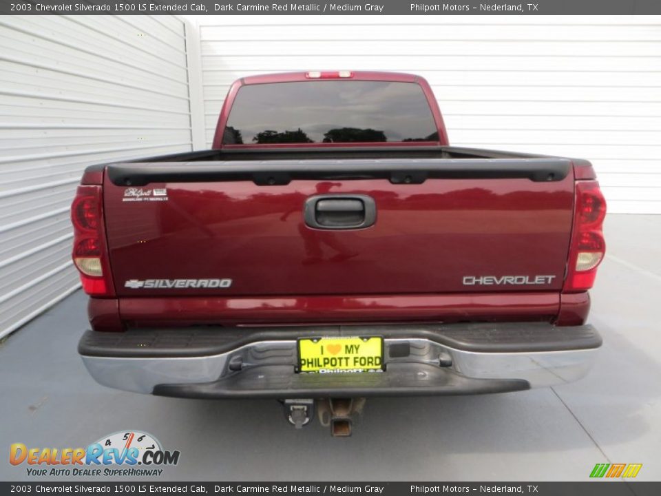 2003 Chevrolet Silverado 1500 LS Extended Cab Dark Carmine Red Metallic / Medium Gray Photo #5
