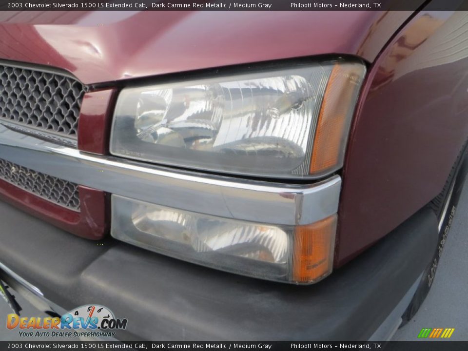 2003 Chevrolet Silverado 1500 LS Extended Cab Dark Carmine Red Metallic / Medium Gray Photo #9